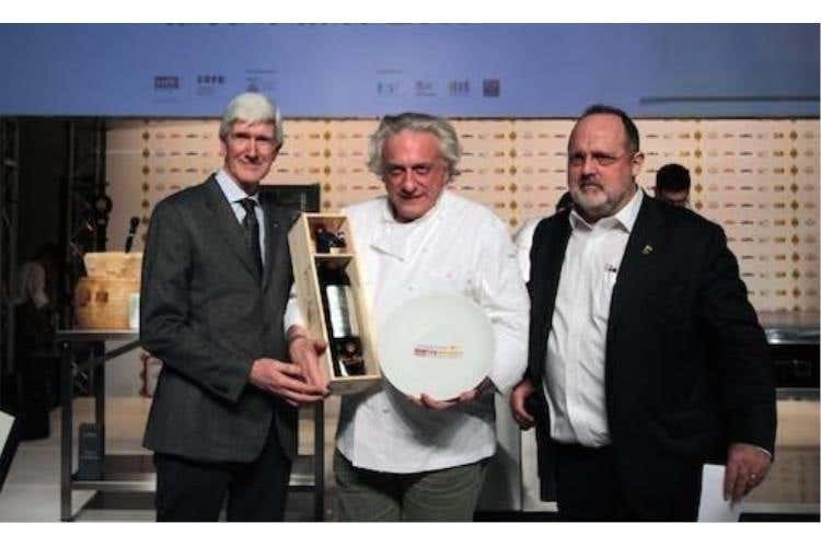 da sinistra: Casimiro Maule, Davide Scabin e Paolo Marchi